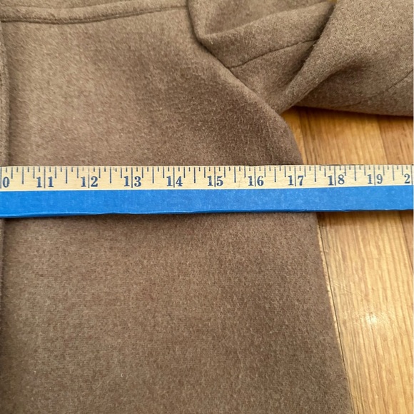 J. Crew Mercantile Sz 00 Tan Wool Blend Vail Coat Fur Trim Hood Preppy Heritage - Picture 6 of 12